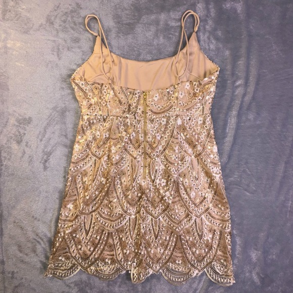 Hello‎ Molly Nation Dress Sz 8  Gold Sequin Embroidered Party Holiday Gala Hoco - Picture 12 of 13